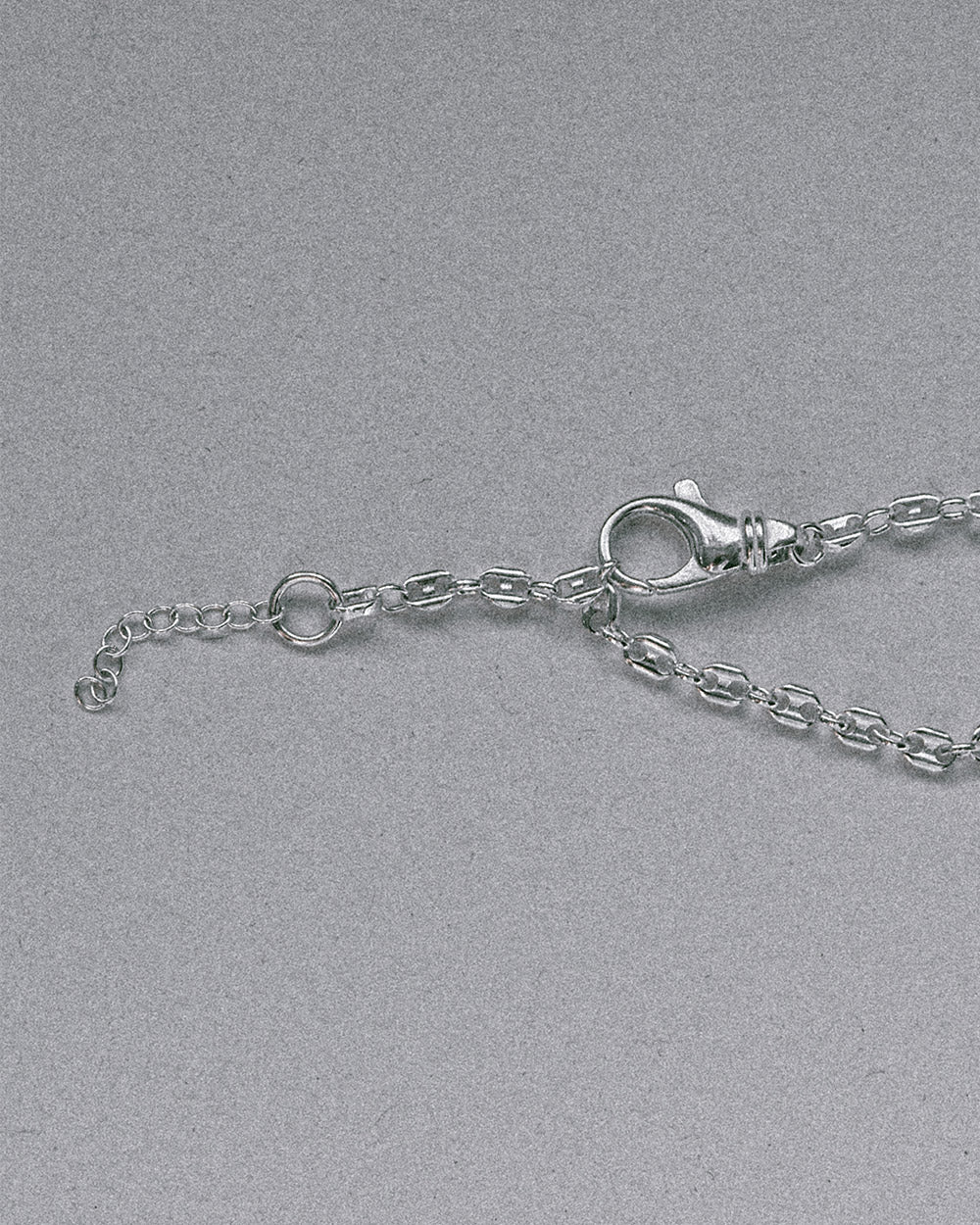 detail close up of sterling silver clasp and bracelet