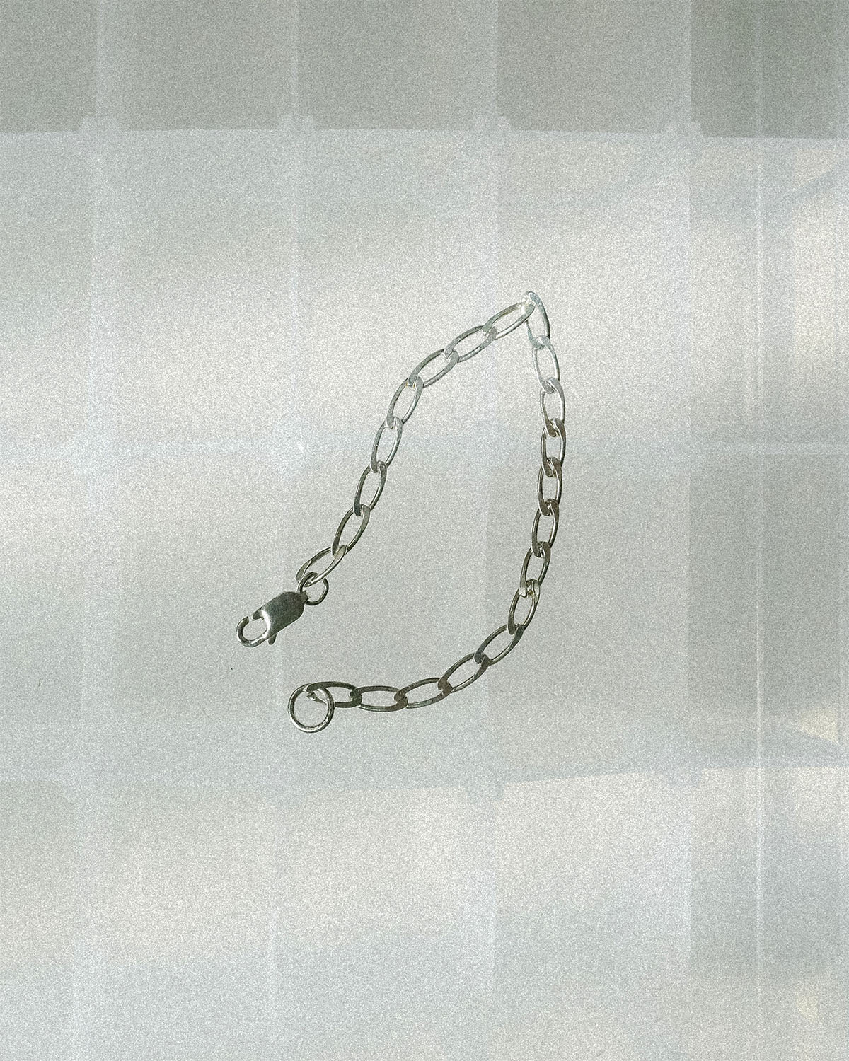 sterling silver elongated chain bracelet made in canada