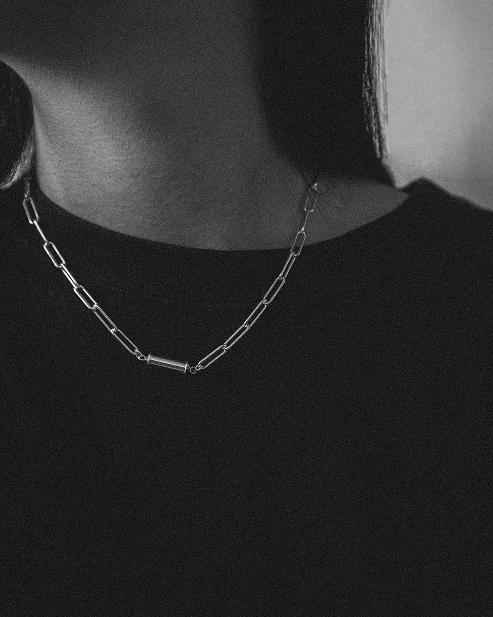 sterling silver soft and sticky chain made elongated links