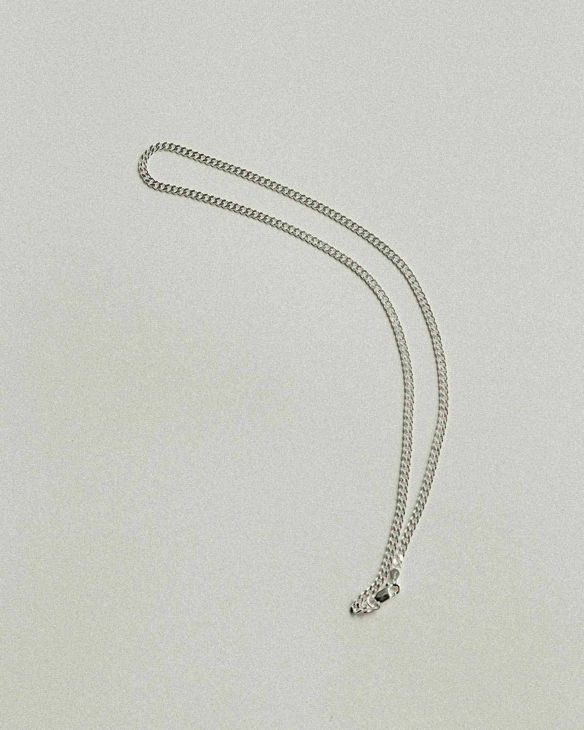 thin curb chain made from sterling silver