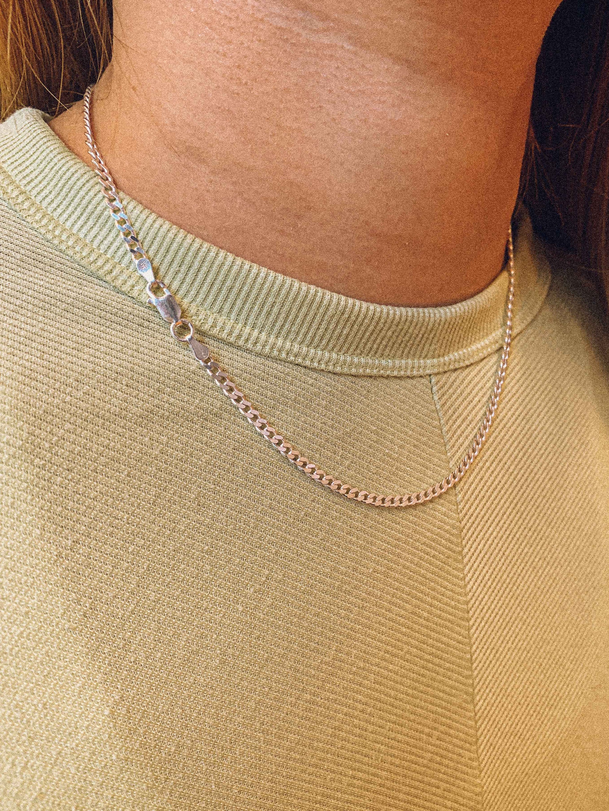 minimalist silversmith jewelry curb chain softsticky