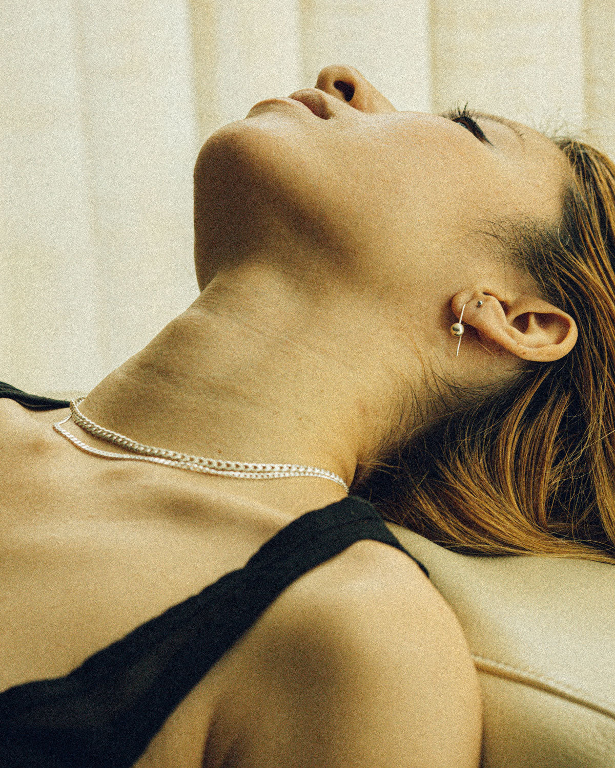 simple minimalist silver earring for everyday