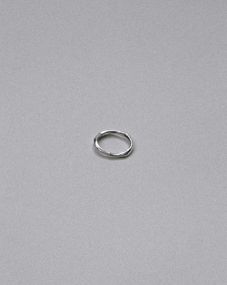 sterling silver unique organic shaped womens silver ring