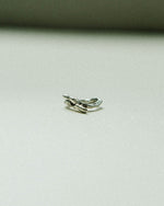 androgynous 925 sterling silver ring, oxidized to show texture and lines