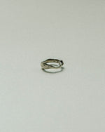 organic rough sterling silver ring