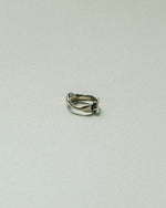 fold over ring organic rough sterling silver ring