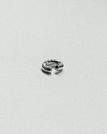 irregular shaped earring earcuff handmade from silver