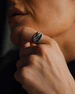silver irregular signet handmade in canada