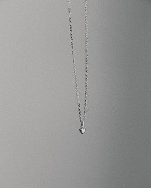soft and sticky Pendant measures about 5mm, Figaro chain is shy of 2mm wide. Photos show the Minikin Necklace strung on a 20" chain paired with the Round Snake Chain (Thin). Made from Sterling Silver that doesn’t contain metal additions that can typically cause infections or allergic reactions.