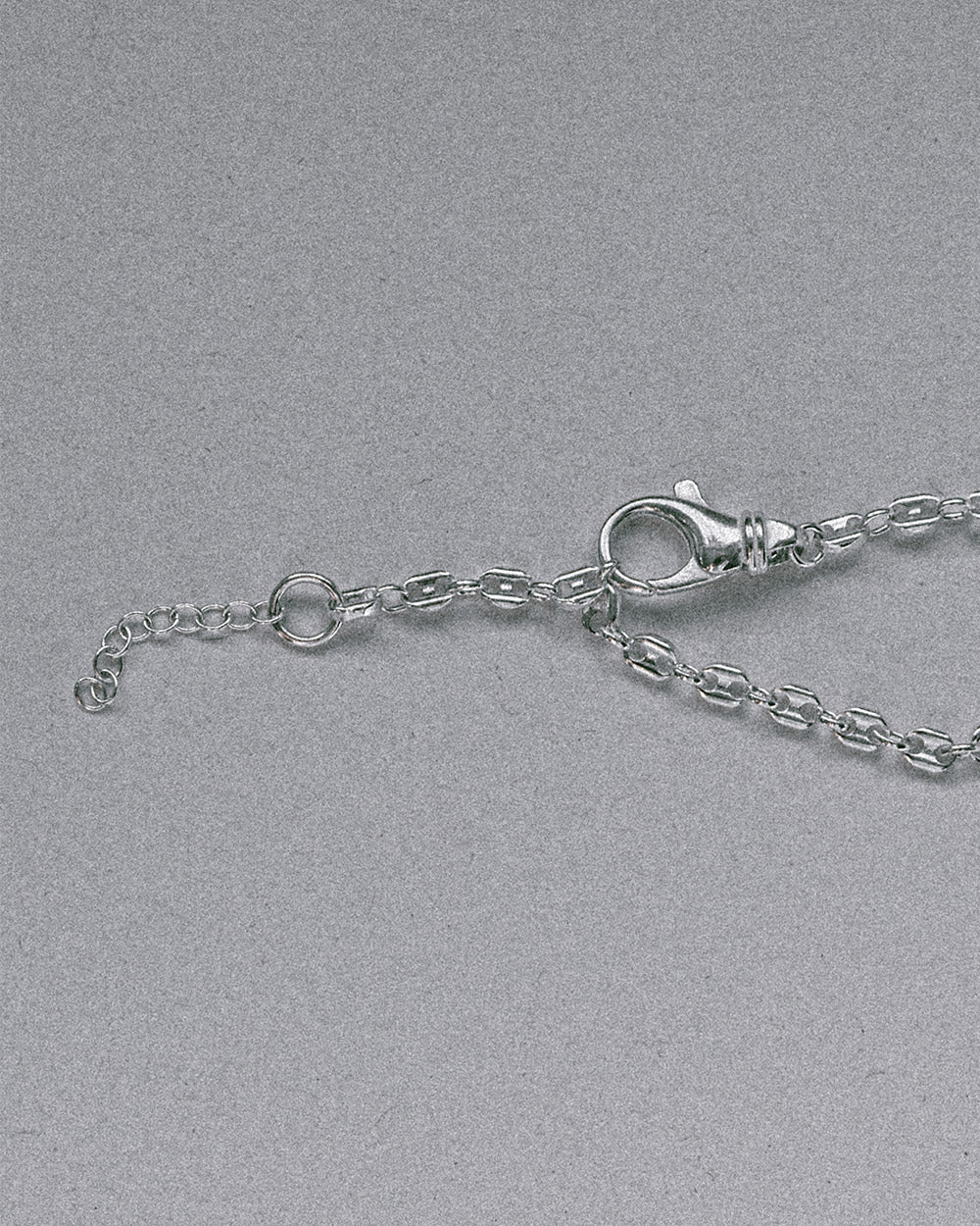 detail close up of sterling silver clasp and bracelet