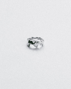 soft and sticky organic shaped wavelength ring