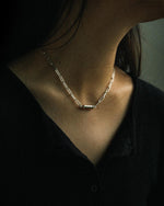 soft and sticky paperclip sterling silver necklace with magnetic clasp closure