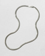 flat snake chain necklace sterling silver