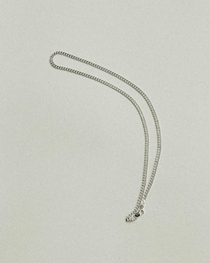 thin curb chain made from sterling silver